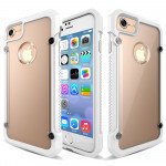 Wholesale iPhone 7 Plus Clear Defense Hybrid Case (White)